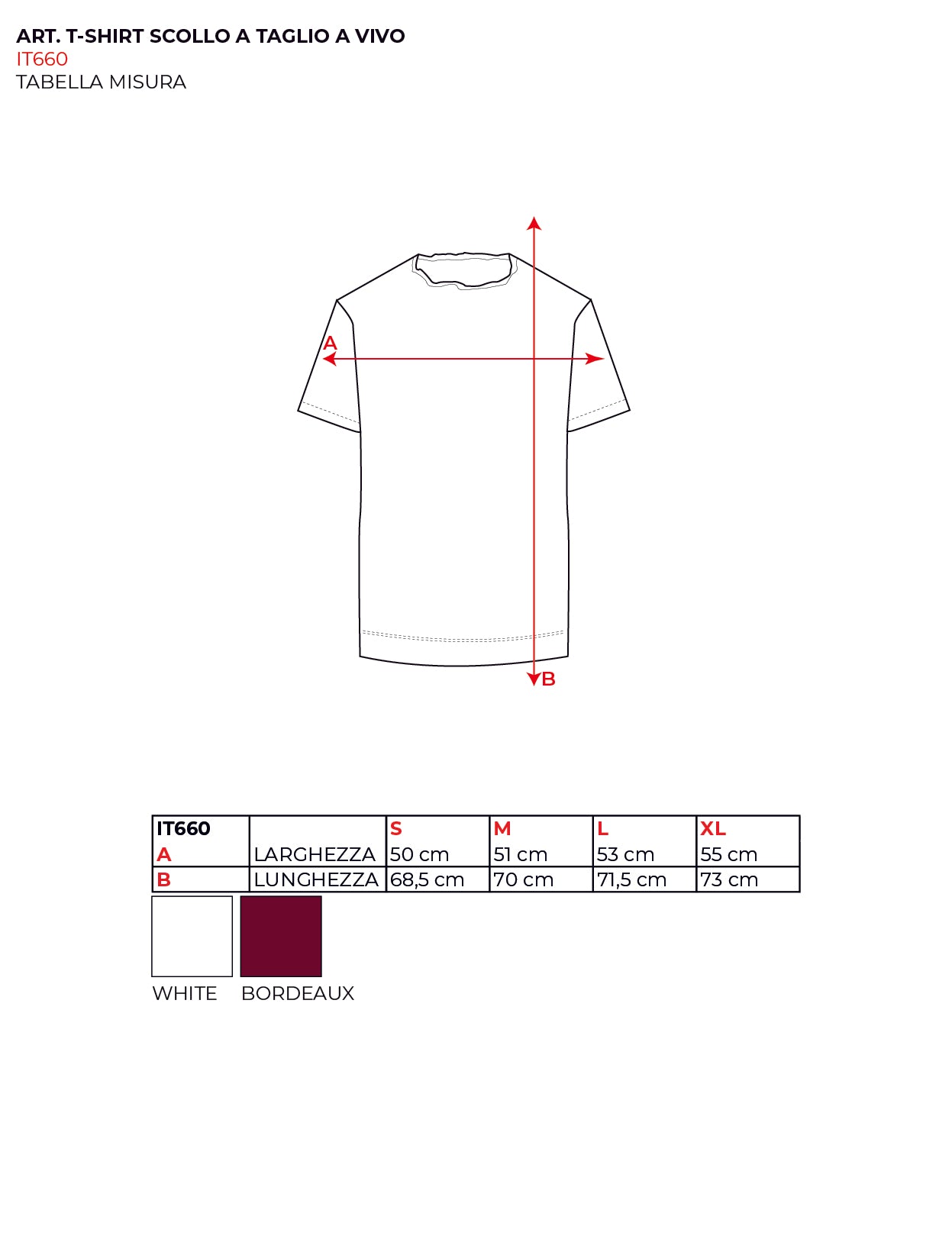 T-shirt scollo a taglio vivo in cotone comfort