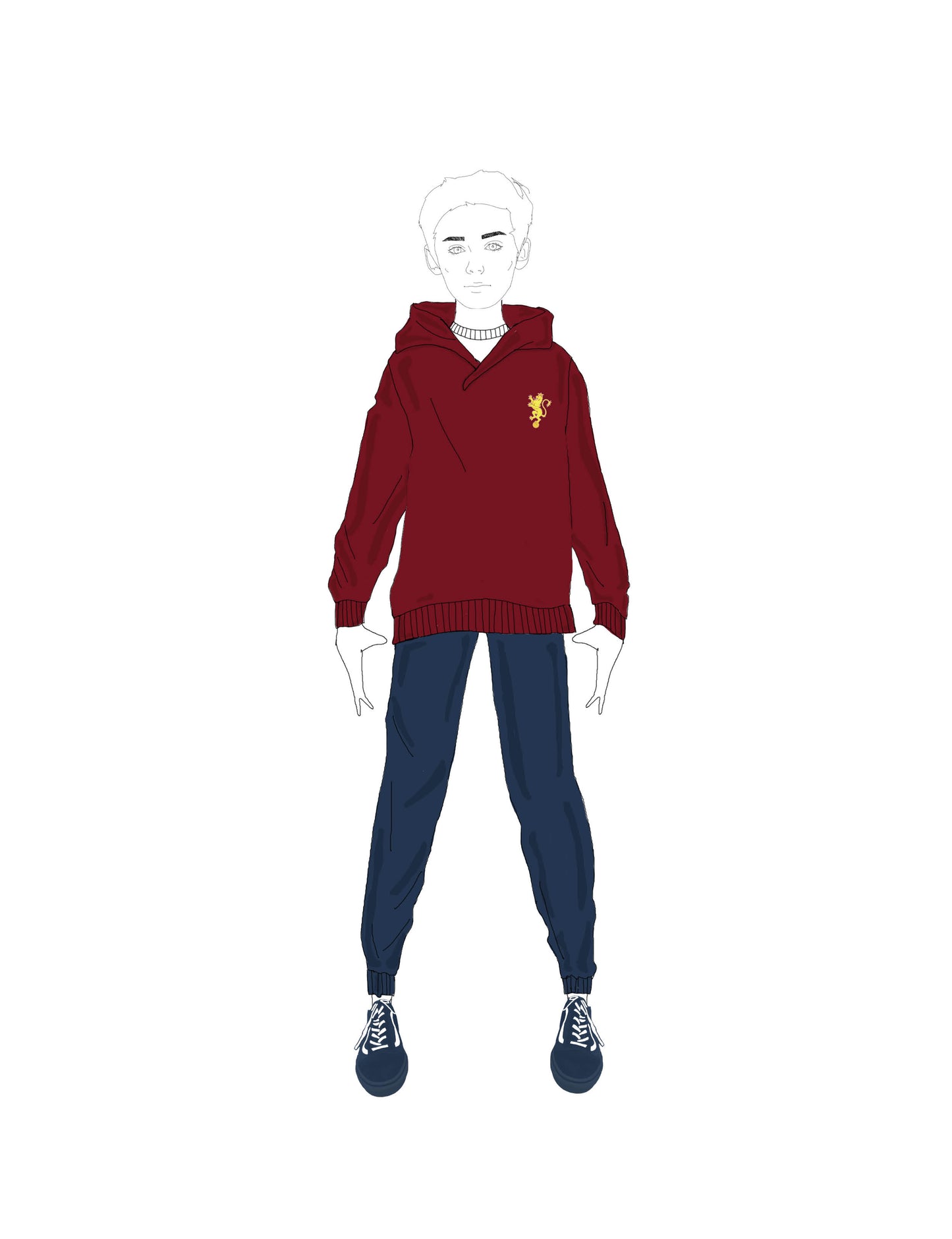 Felpa con cappuccio in cotone